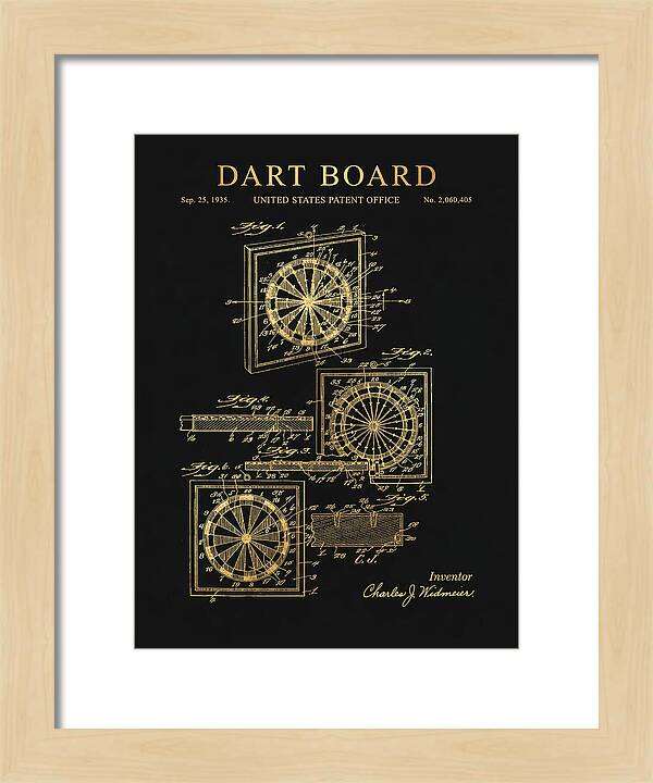Dart Board Gold Patent Us2060405a