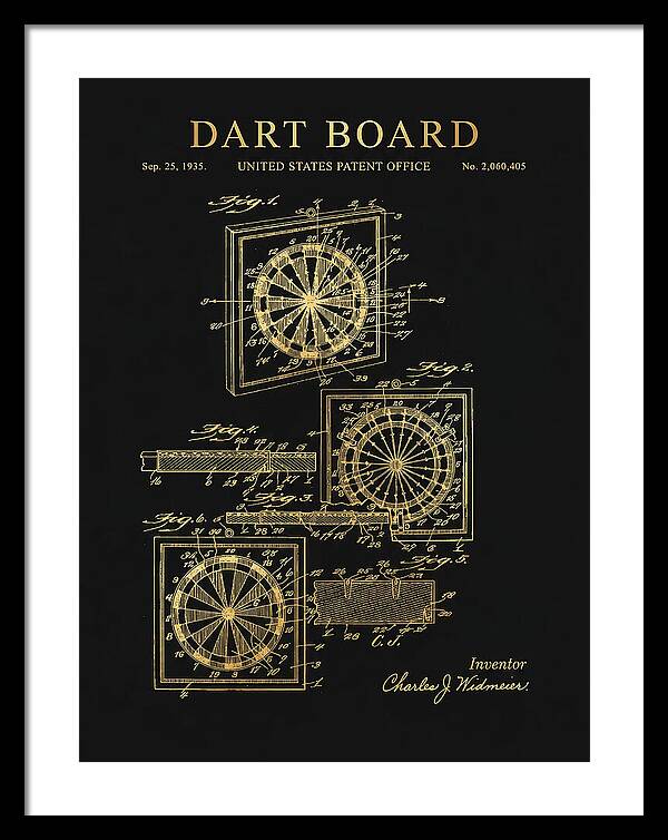 Dart Board Gold Patent Us2060405a