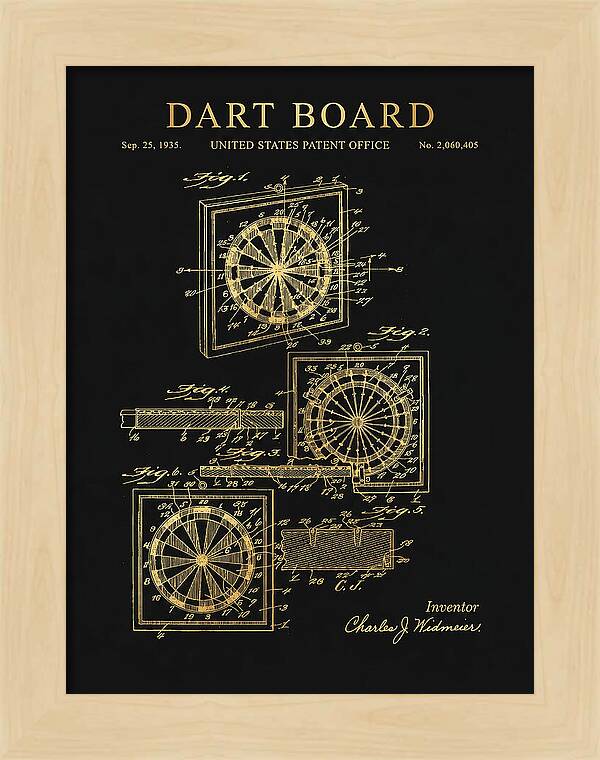 Dart Board Gold Patent Us2060405a