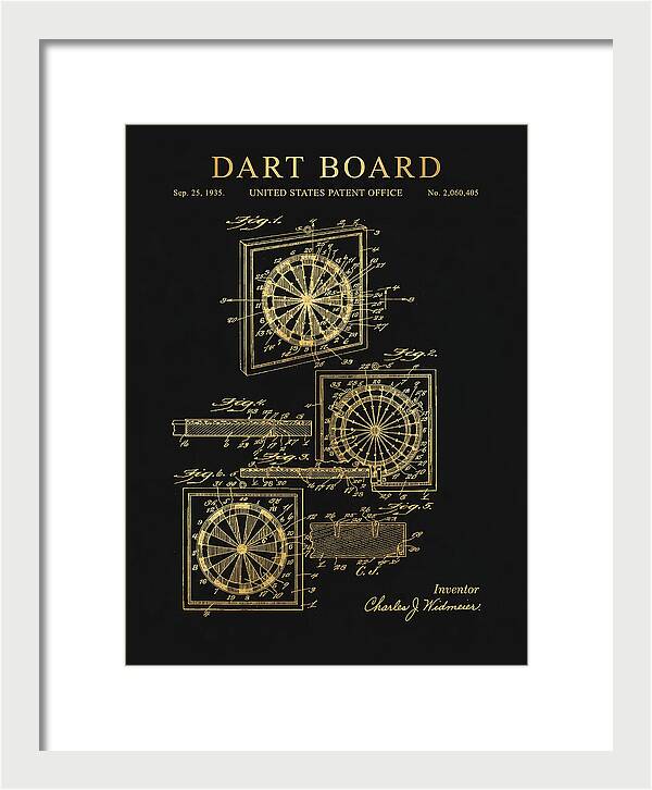 Dart Board Gold Patent Us2060405a