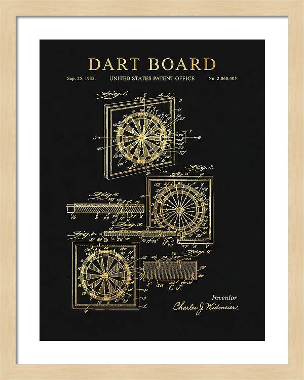 Dart Board Gold Patent Us2060405a