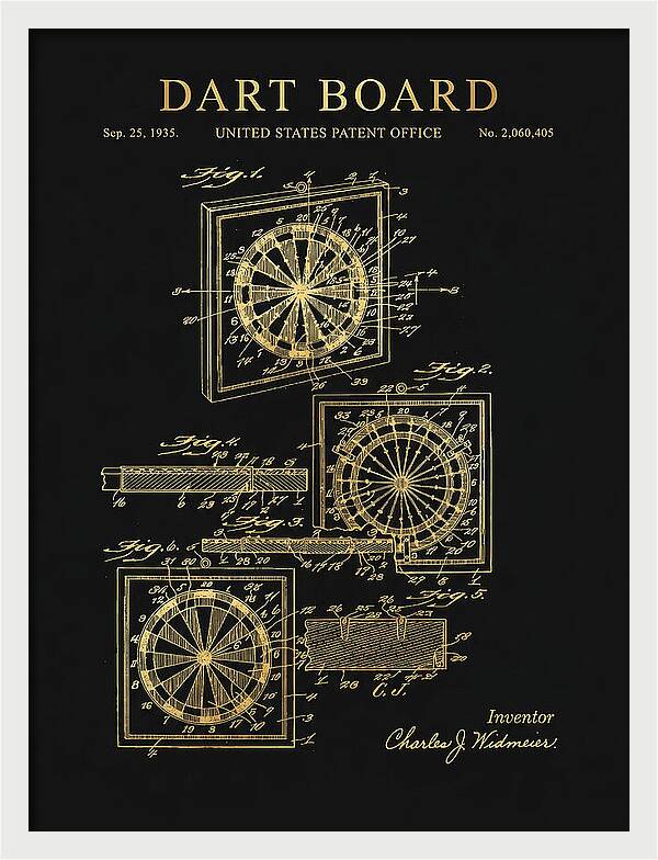 Dart Board Gold Patent Us2060405a