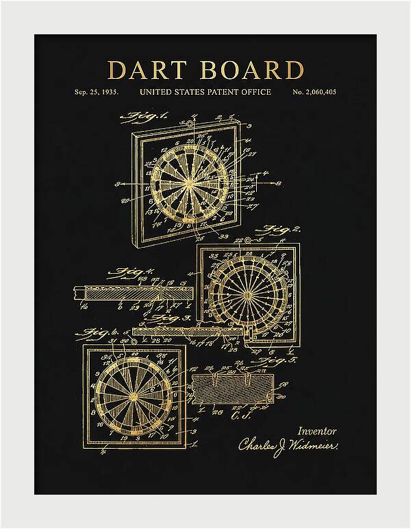 Dart Board Gold Patent Us2060405a
