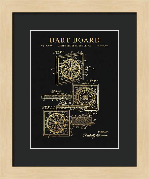Dart Board Gold Patent Us2060405a