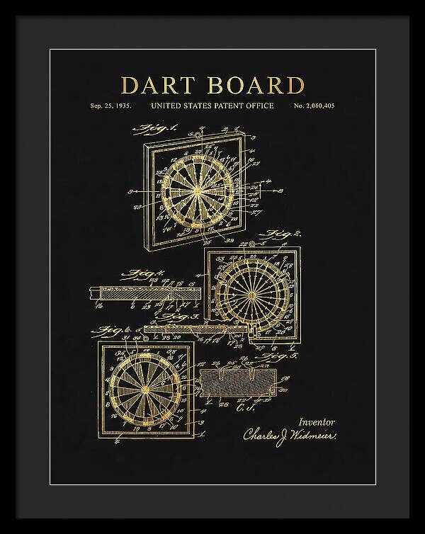 Dart Board Gold Patent Us2060405a