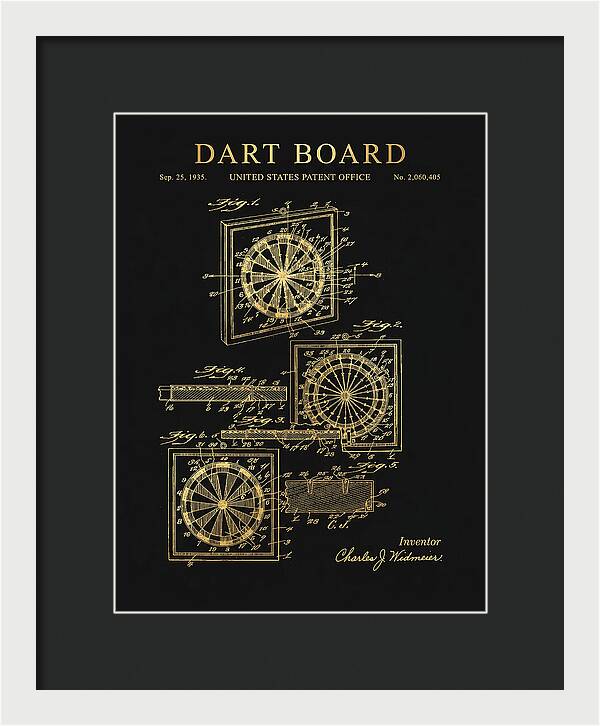 Dart Board Gold Patent Us2060405a