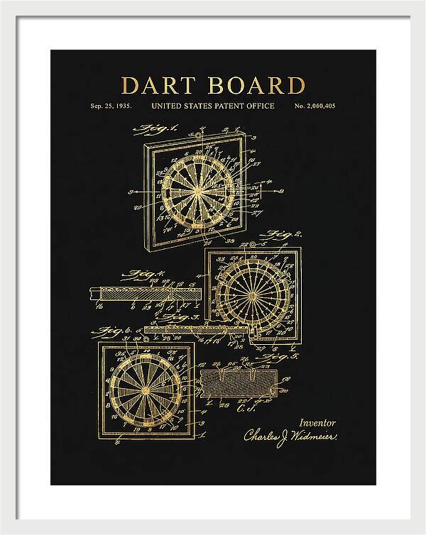 Dart Board Gold Patent Us2060405a