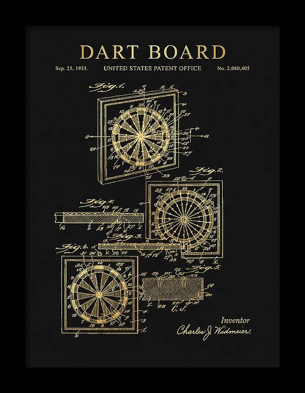 Dart Board Gold Patent Us2060405a