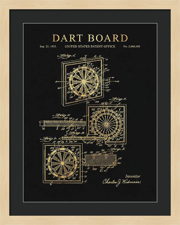 Dart Board Gold Patent Us2060405a