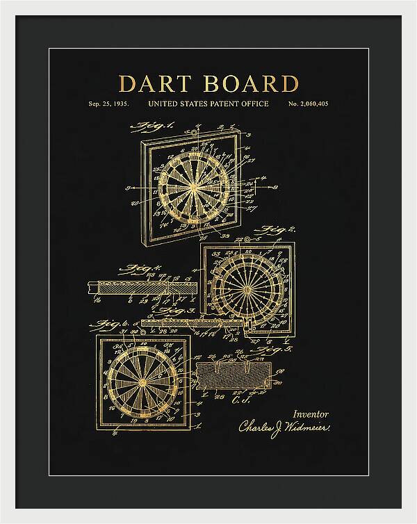 Dart Board Gold Patent Us2060405a
