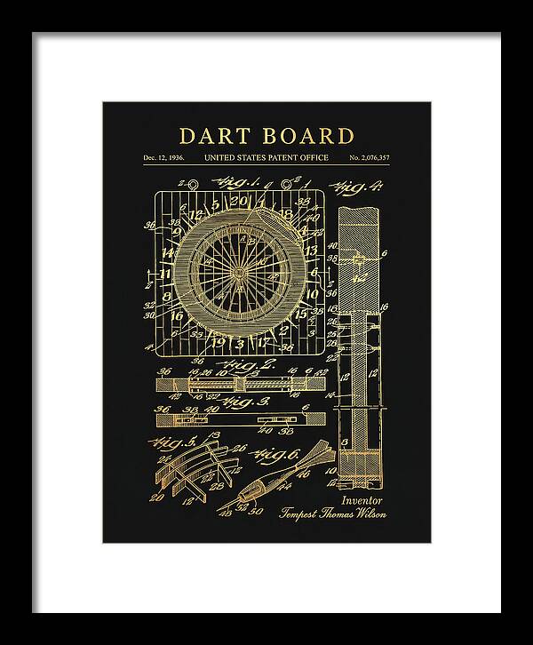 Dart Board Gold Patent Us2076357a