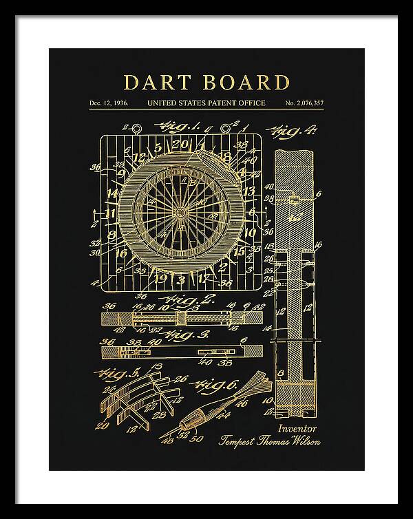 Dart Board Gold Patent Us2076357a