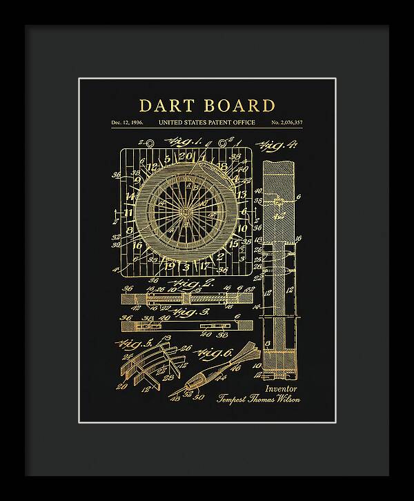 Dart Board Gold Patent Us2076357a