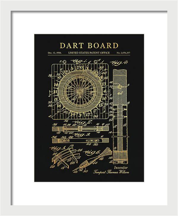 Dart Board Gold Patent Us2076357a