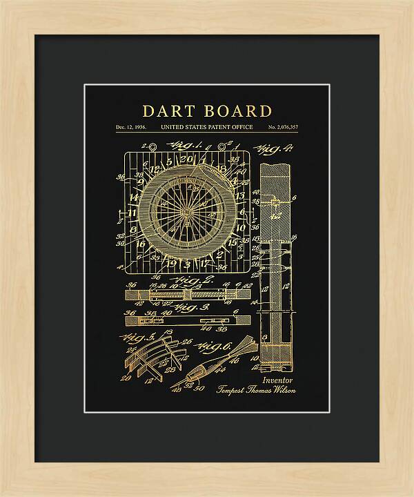 Dart Board Gold Patent Us2076357a