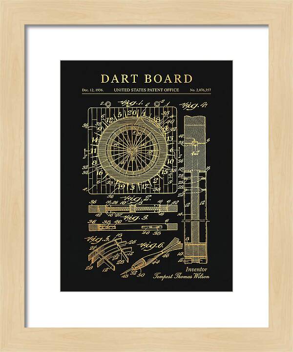 Dart Board Gold Patent Us2076357a