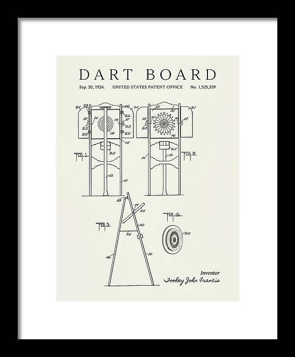 Dart Board Minimalist Patent Us1525339a