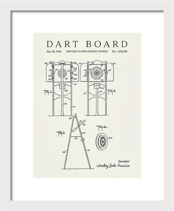 Dart Board Minimalist Patent Us1525339a