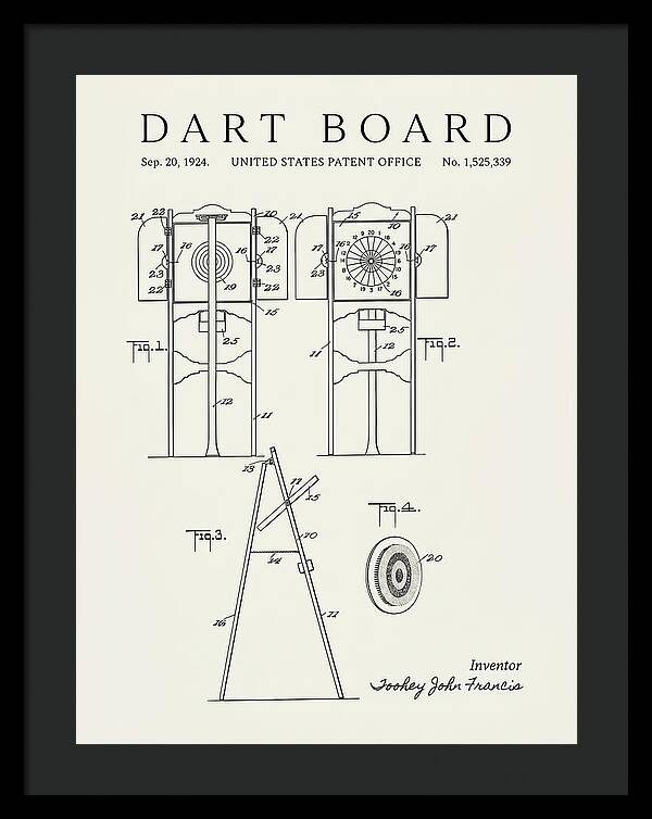 Dart Board Minimalist Patent Us1525339a