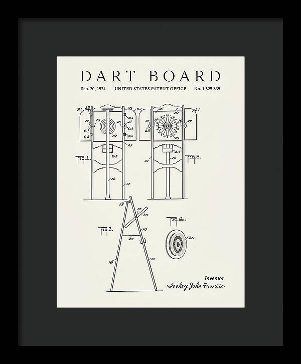 Dart Board Minimalist Patent Us1525339a