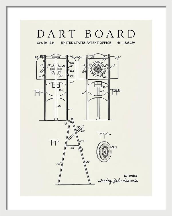 Dart Board Minimalist Patent Us1525339a
