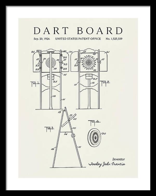Dart Board Minimalist Patent Us1525339a