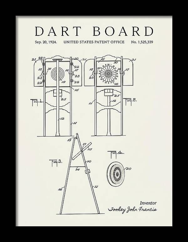 Dart Board Minimalist Patent Us1525339a