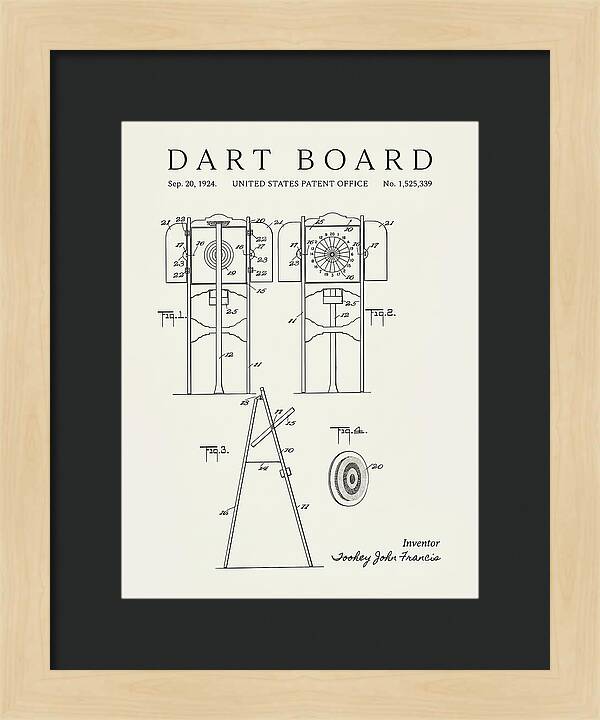 Dart Board Minimalist Patent Us1525339a