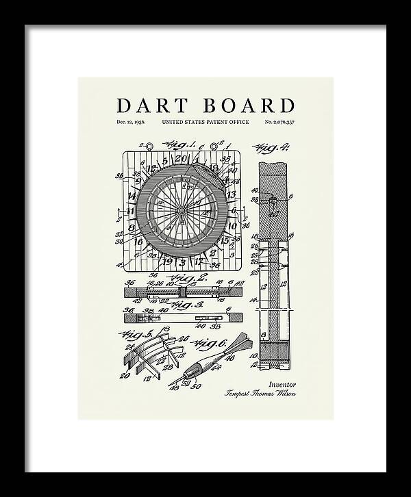 Dart Board Minimalist Patent Us2076357a