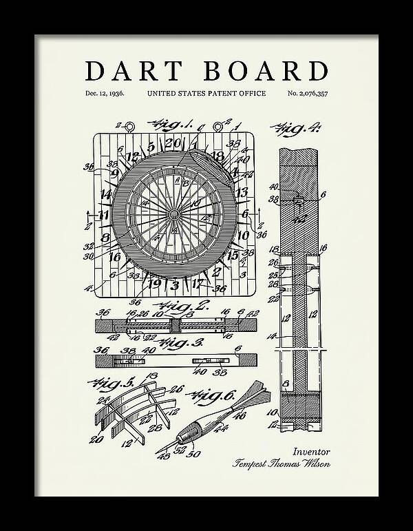 Dart Board Minimalist Patent Us2076357a