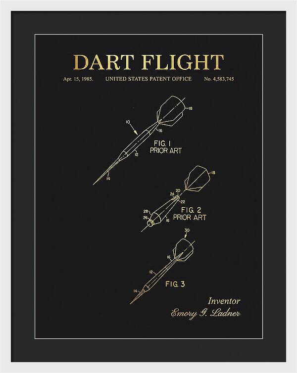 Dart Flight Gold Patent Us4583745a