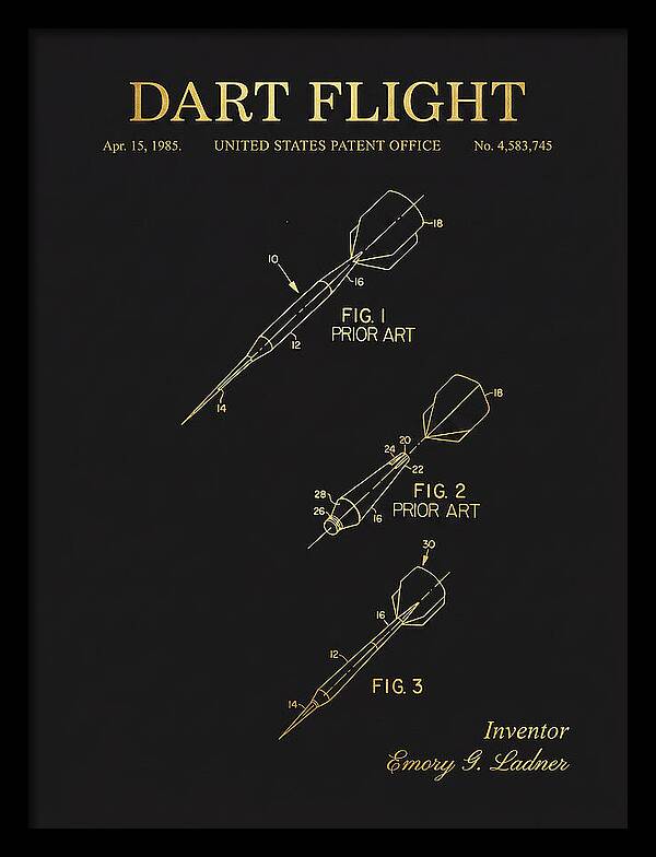 Dart Flight Gold Patent Us4583745a