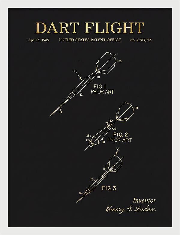 Dart Flight Gold Patent Us4583745a