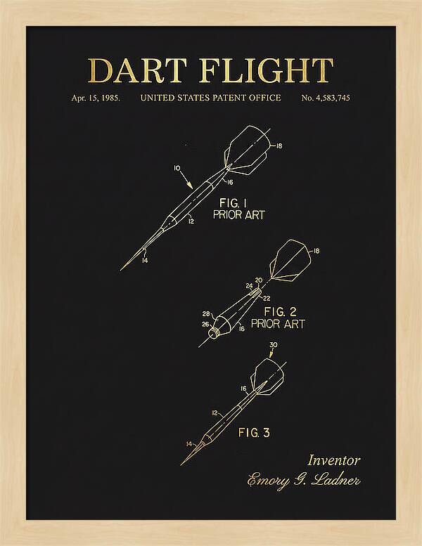 Dart Flight Gold Patent Us4583745a