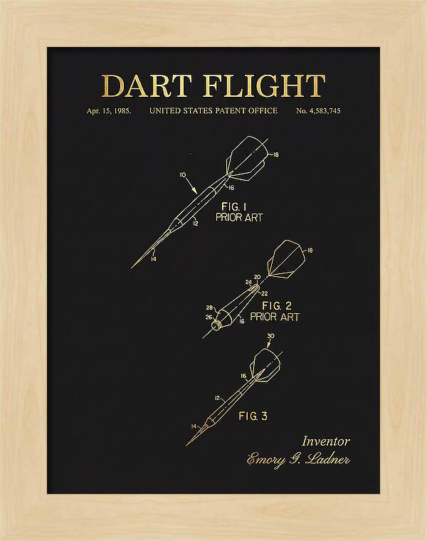 Dart Flight Gold Patent Us4583745a