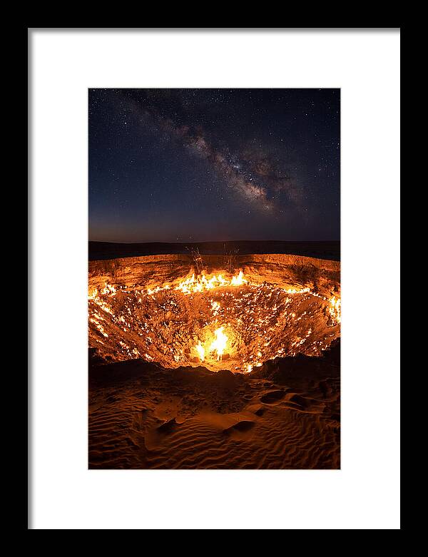 Darvaza Gas Crater At Night