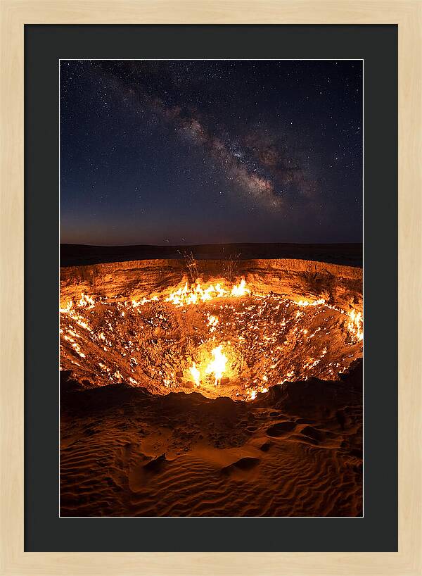 Darvaza Gas Crater At Night