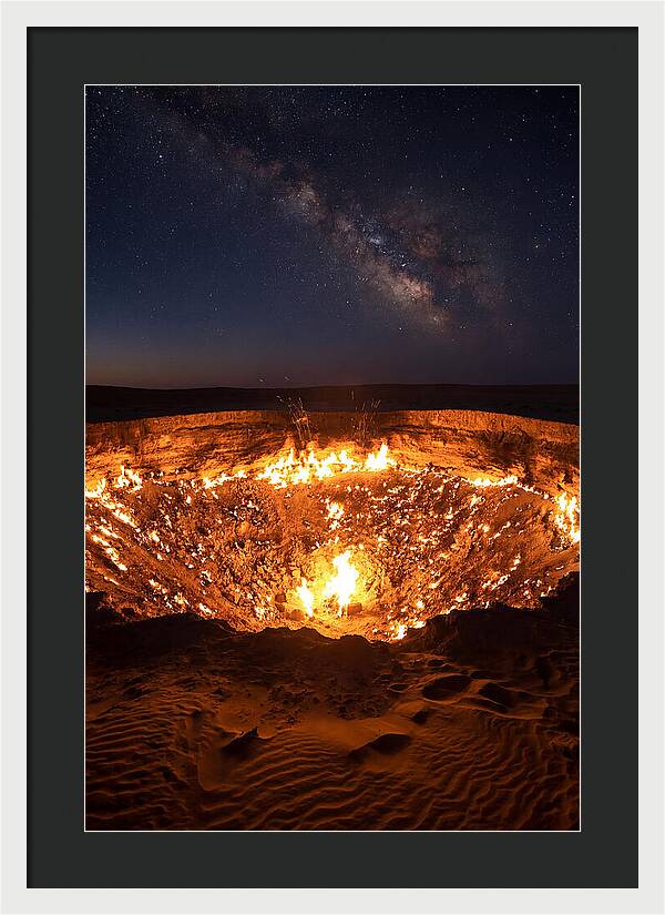 Darvaza Gas Crater At Night