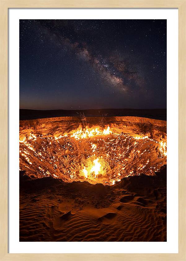 Darvaza Gas Crater At Night