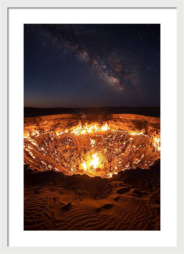 Darvaza Gas Crater At Night