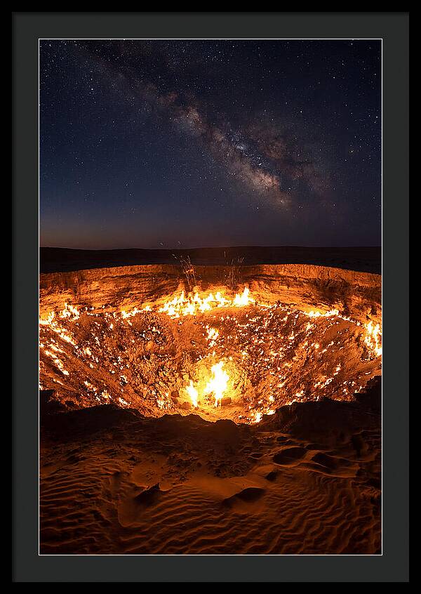 Darvaza Gas Crater At Night