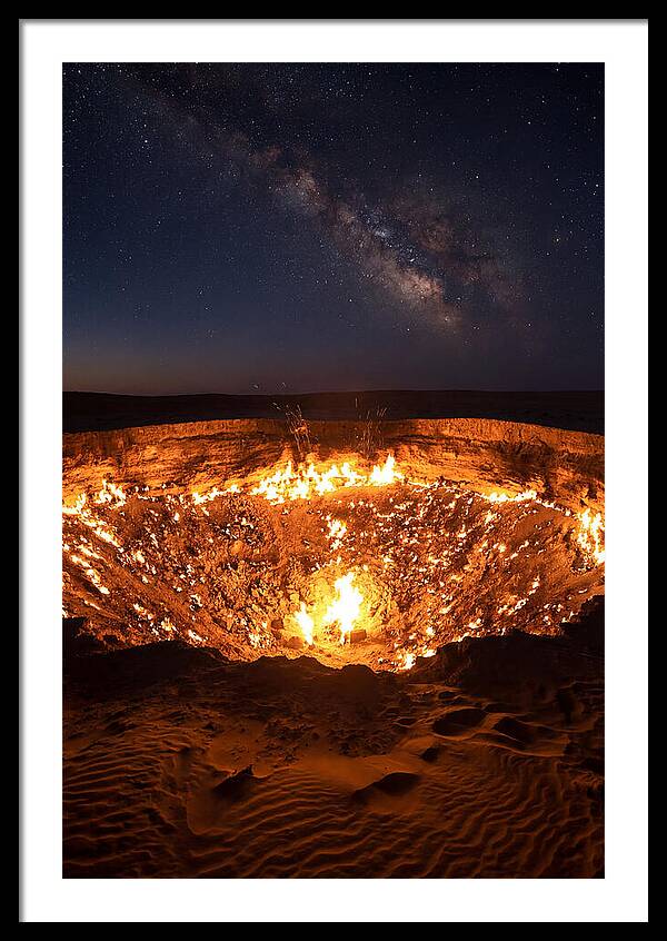 Darvaza Gas Crater At Night