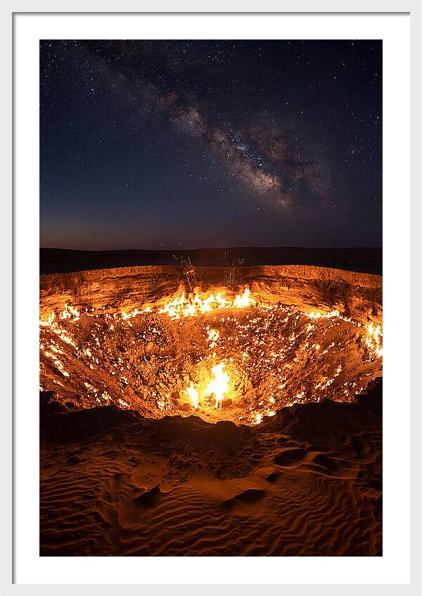 Darvaza Gas Crater At Night