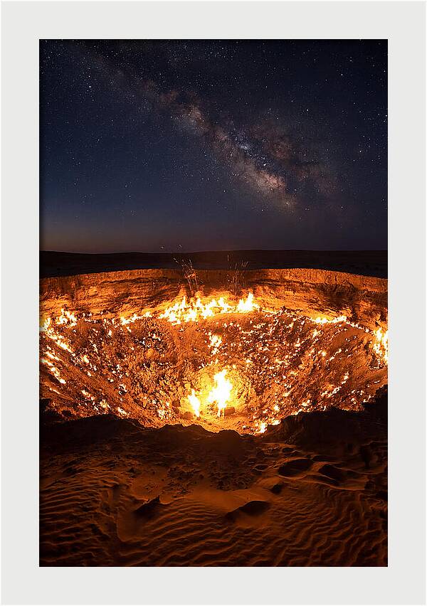 Darvaza Gas Crater At Night