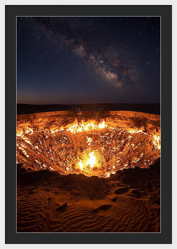 Darvaza Gas Crater At Night