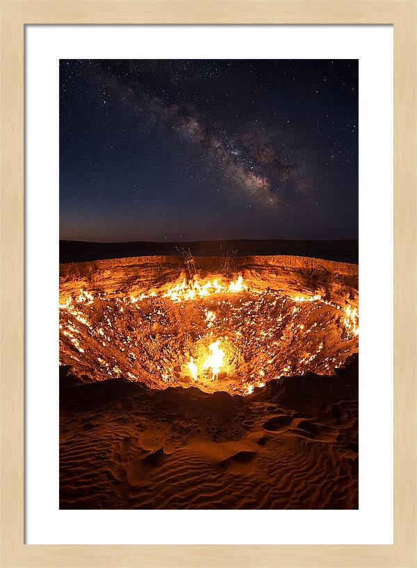 Darvaza Gas Crater At Night