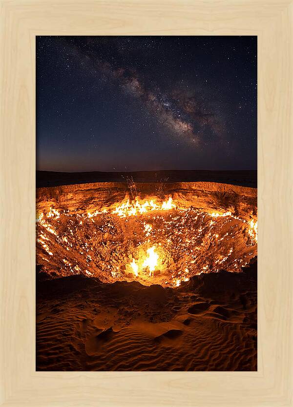 Darvaza Gas Crater At Night