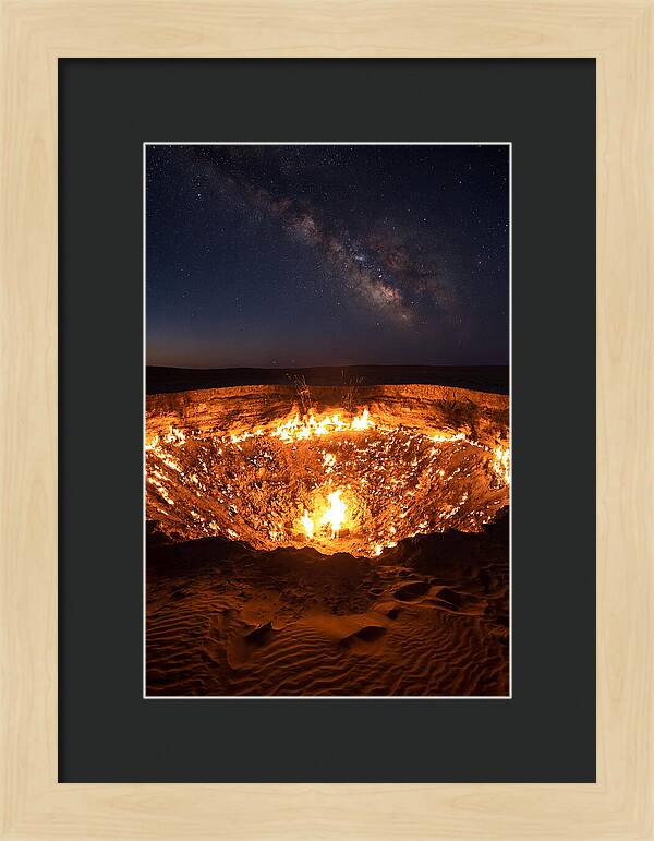Darvaza Gas Crater At Night