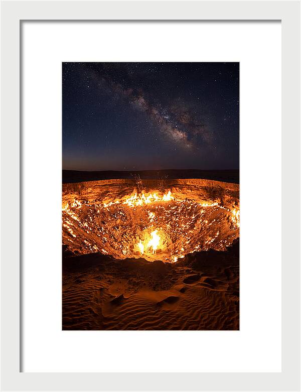Darvaza Gas Crater At Night
