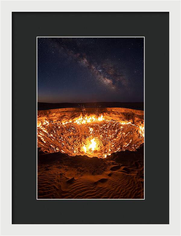 Darvaza Gas Crater At Night